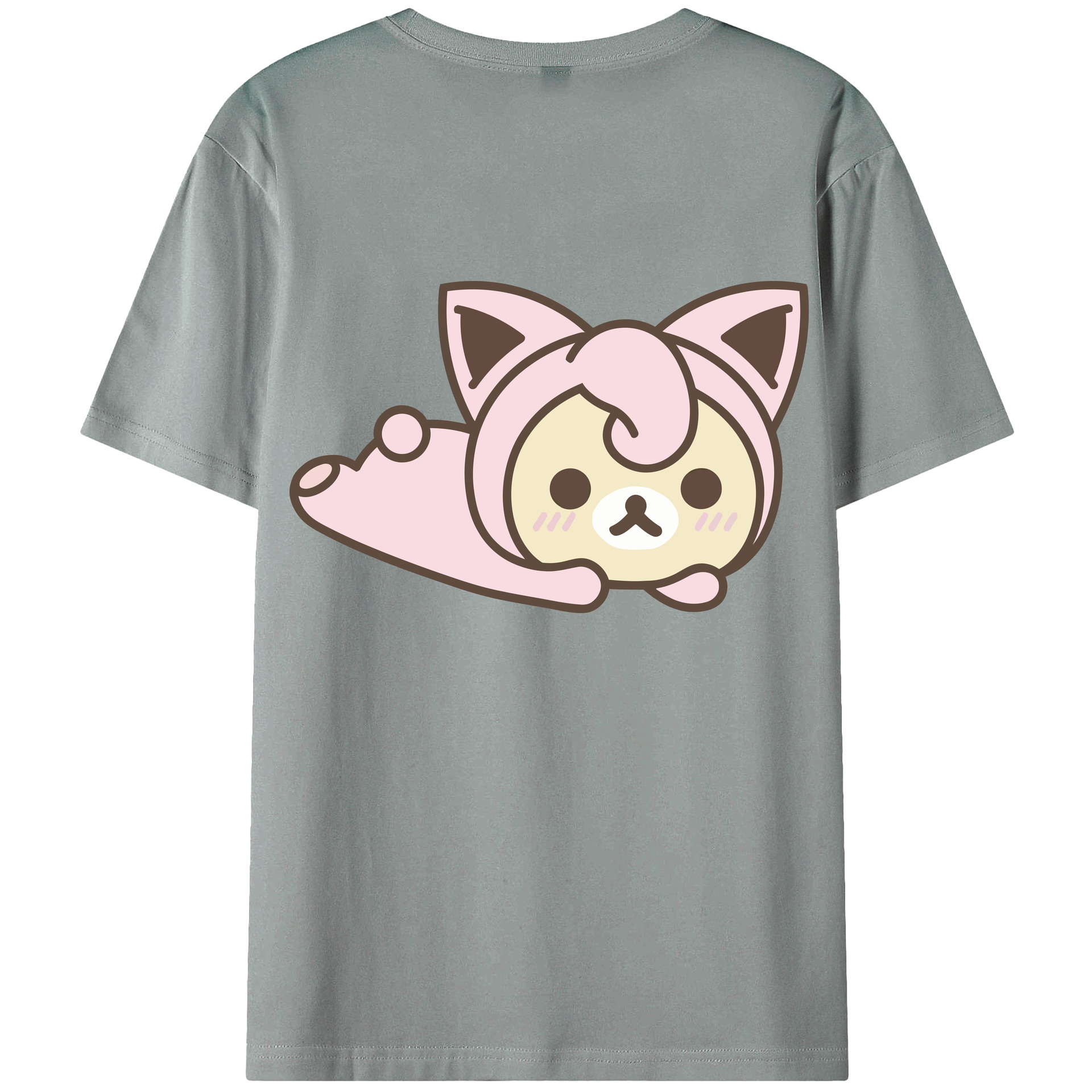 （画像用） リラックマ リラックマ キイロイトリ Rilakkuma Korilakkuma Kiiroitori 綿100％ メンズ半袖Tシャツ（バックプリント） 通気性